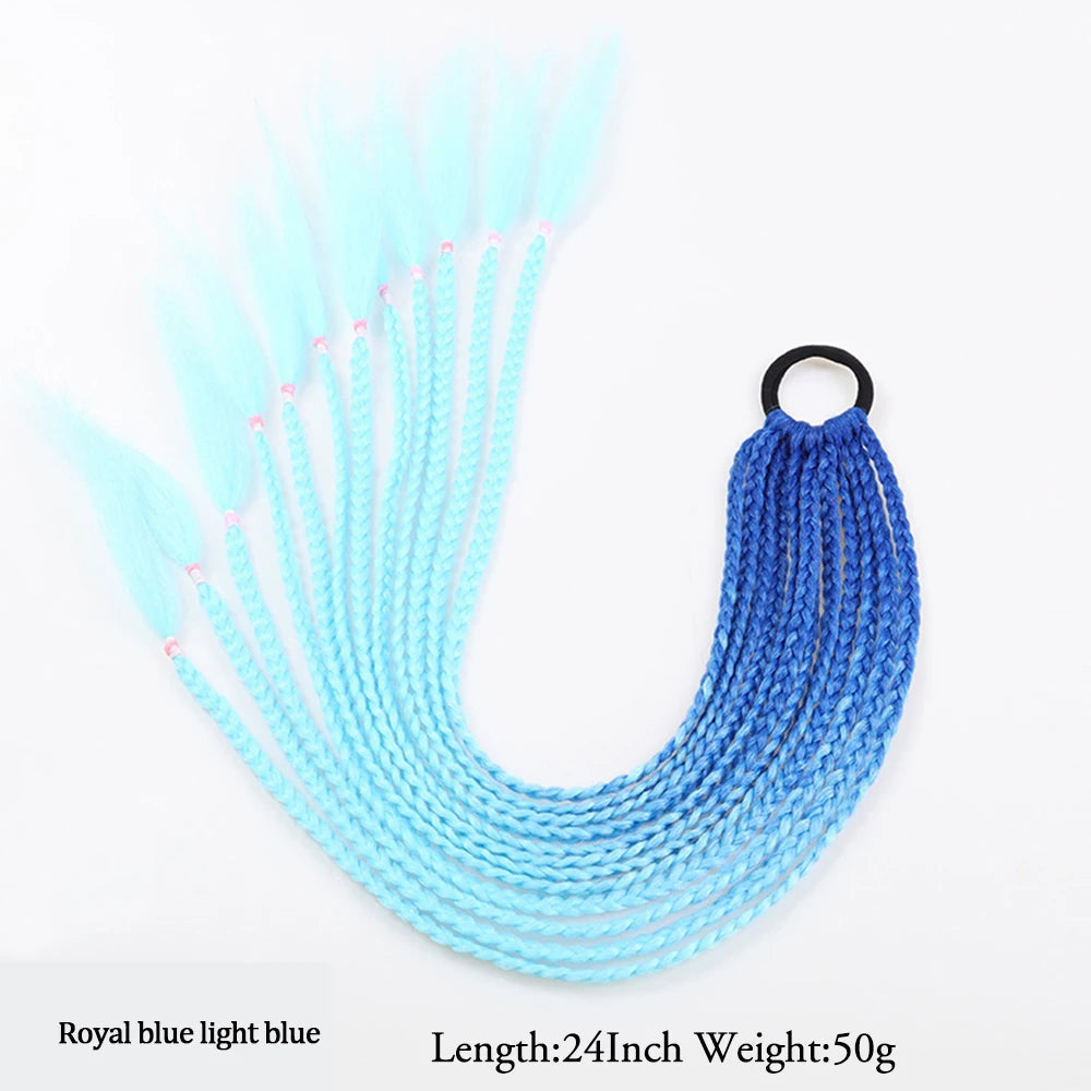 TEEK - 20 Inch Long Braided Synthetic PonytailHair Extension