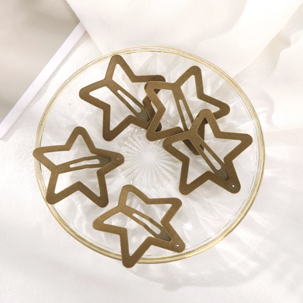 TEEK - 5-10 Pcs Hollow Star Hair Clips HAIR CARE theteekdotcom 4118D  