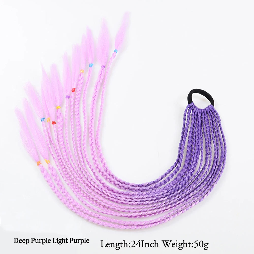 TEEK - 20 Inch Long Braided Synthetic PonytailHair Extension