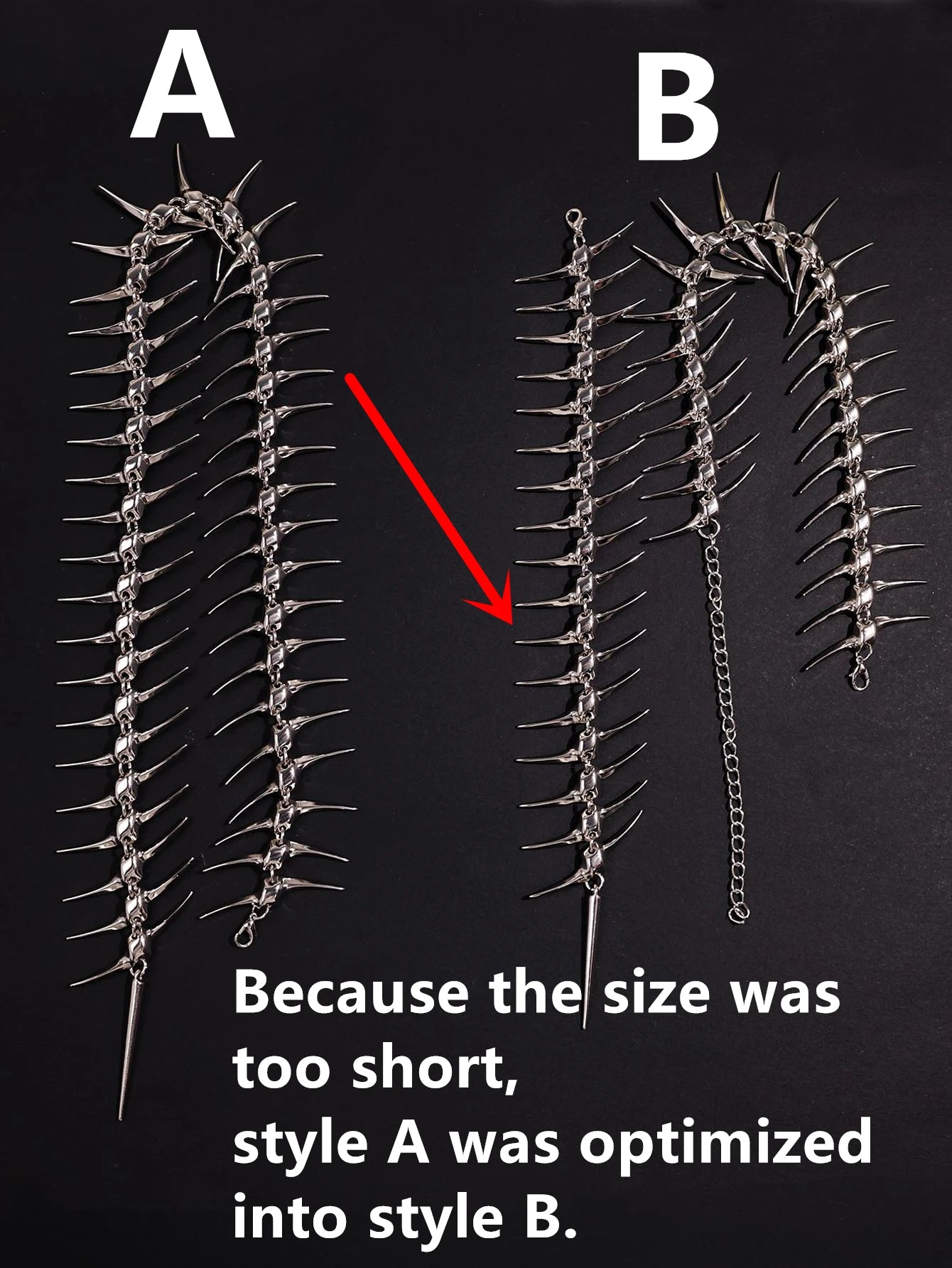 TEEK - Edgy Niche Hip-Hop Thorn Skeleton Necklace JEWELRY theteekdotcom A