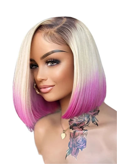 TEEK - Ombre Honey Blonde Short Bob Remy Wigs HAIR theteekdotcom   