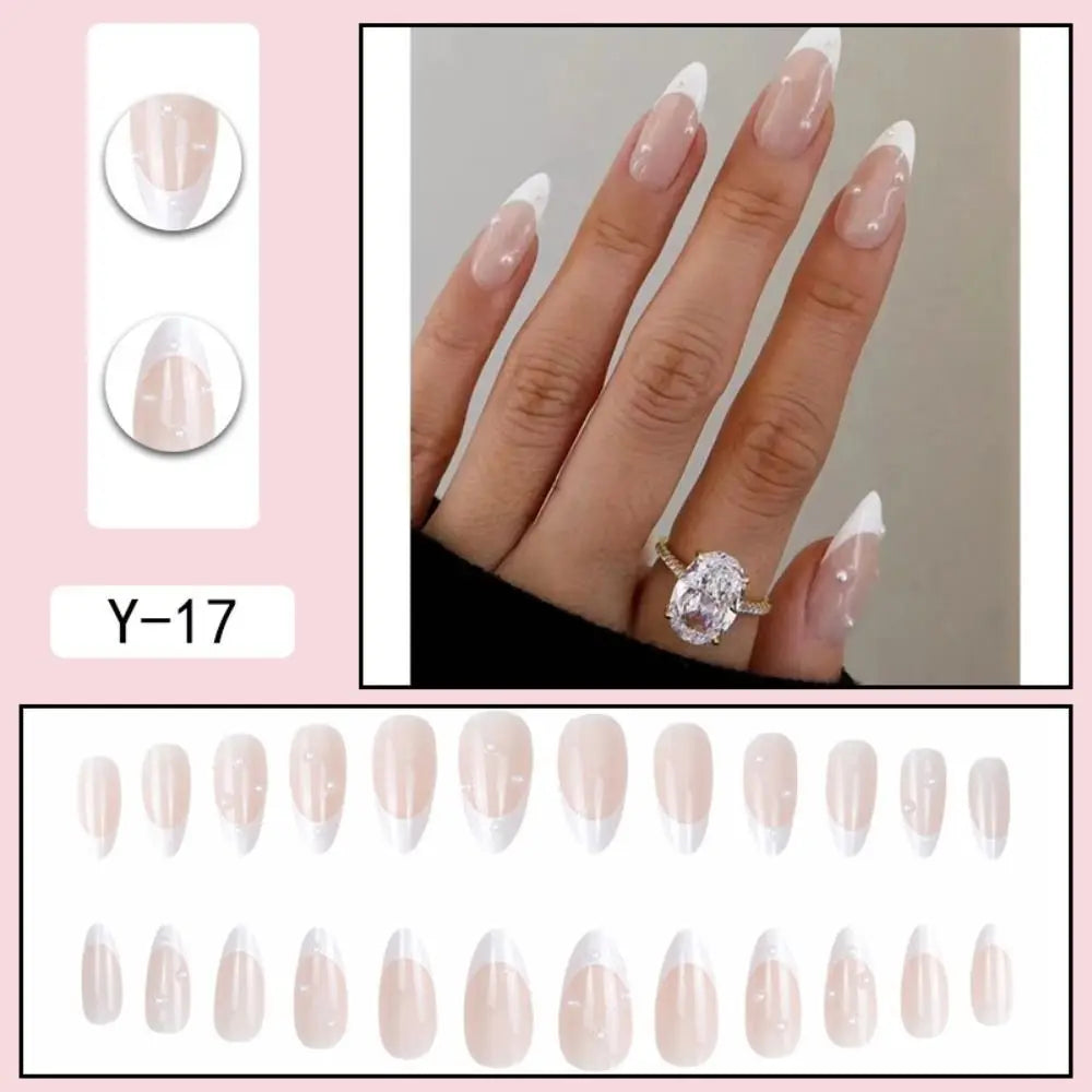 TEEK - 24pcs Shiny and Matte False Nails NAIL ART theteekdotcom Y-17  