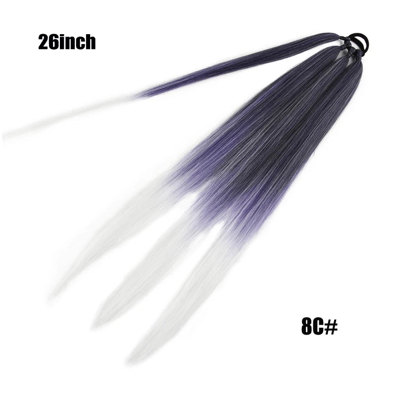 TEEK - Ponytail Synthetic Rubber Band Hair Ring 26 Inch Extensions HAIR theteekdotcom 26inch-8C