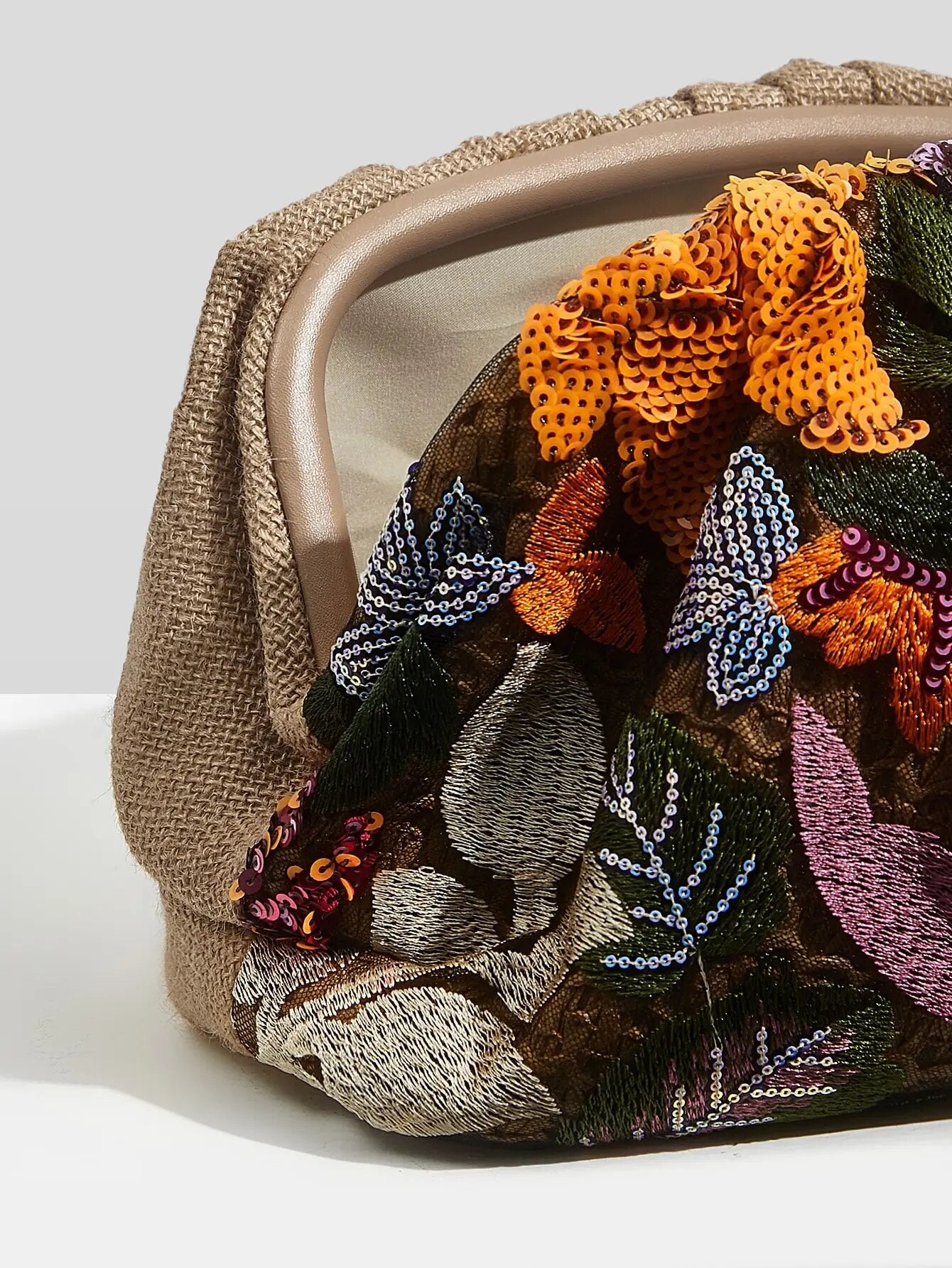 TEEK - Beaded Sequins Floral Clutch Bag BAG theteekdotcom   