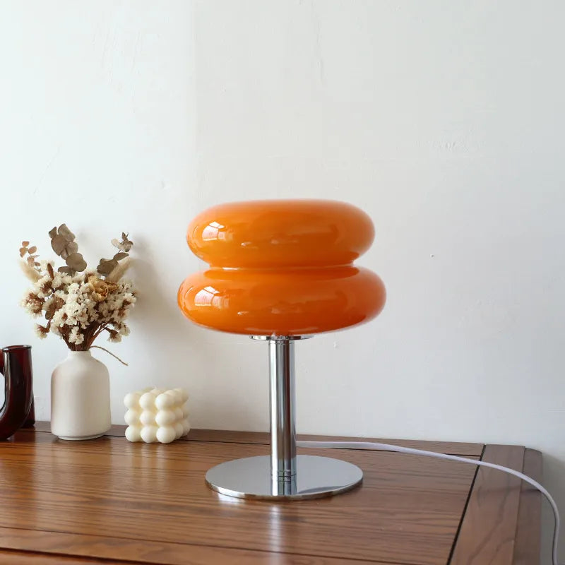 TEEK - Macaron Glass Table Lamps HOME DECOR theteekdotcom Orange A  
