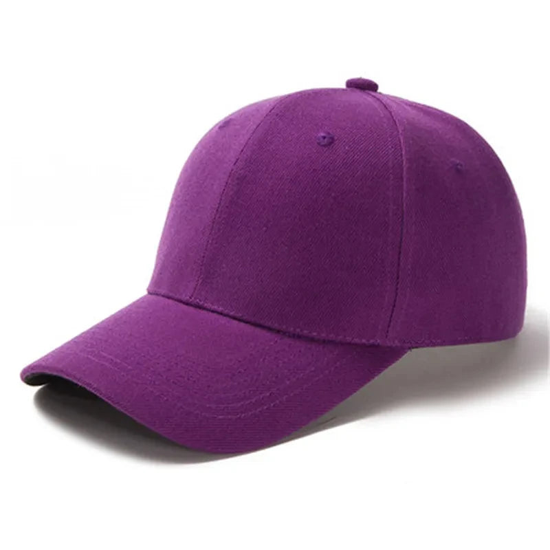 Unisex Cap Casual Plain Baseball Cap Adjustable Snapback Hats For Women Men Hip Hop Cap Street Dad Hat TEEK Dark Purple