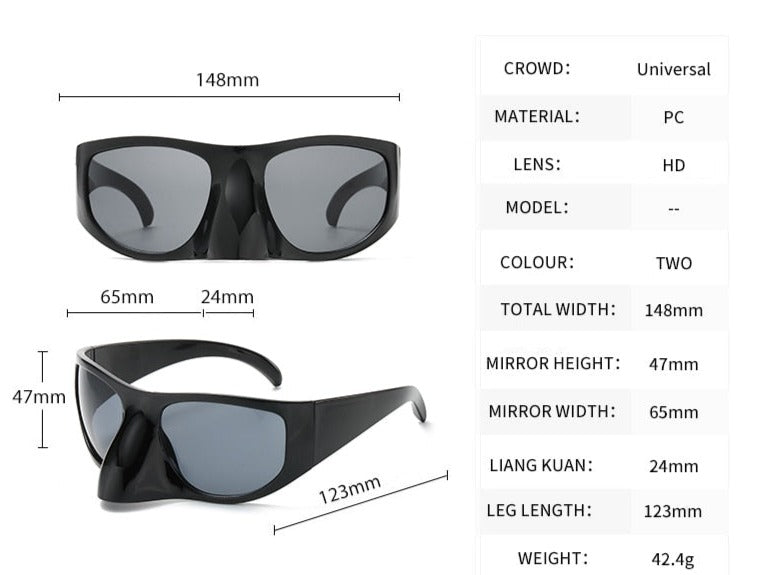 TEEK - Oversized Sleek Goggle Sunglasses EYEGLASSES theteekdotcom   