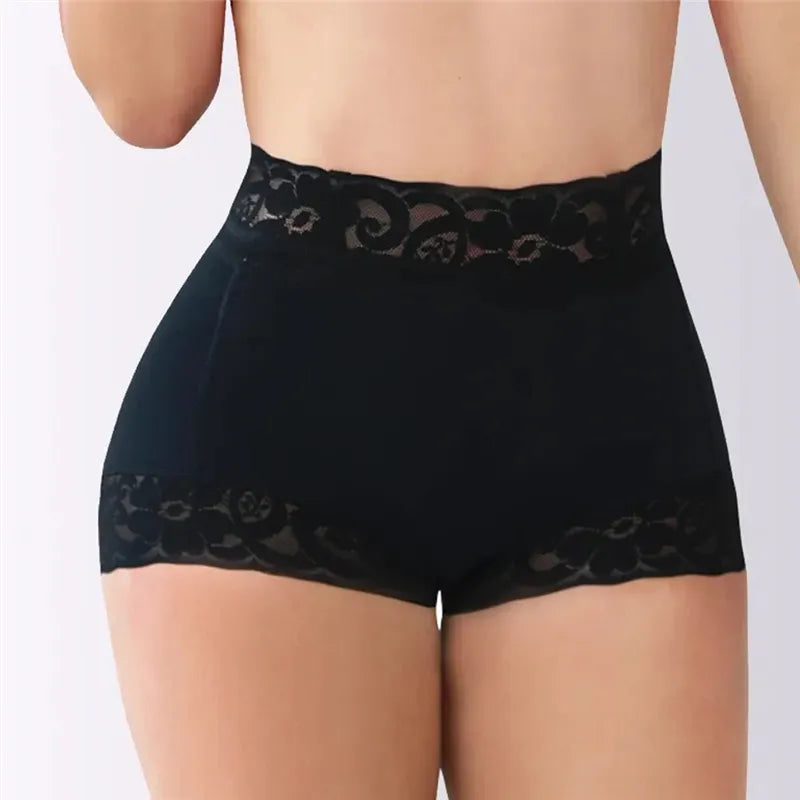 TEEK - Lace Trim Colombian Tummy Control Shapewear UNDERWEAR theteekdotcom black XS 