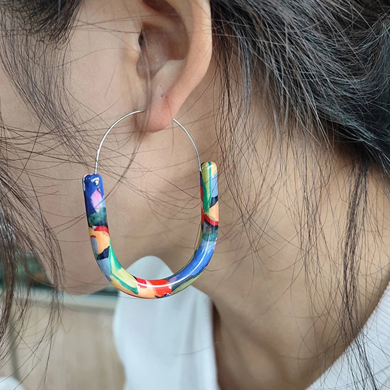 TEEK - Multi Colored Hoop Earrings JEWELRY theteekdotcom   