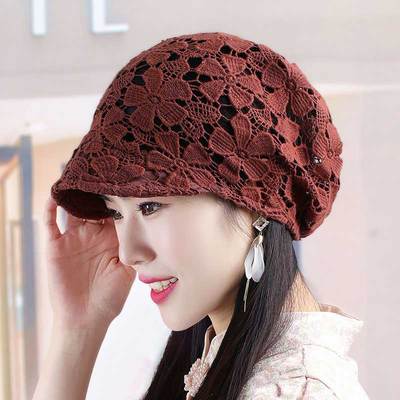 TEEK - Elegant Knitted Lace Hats HAT theteekdotcom Orange -ju-XY 55-60cm head circumference 