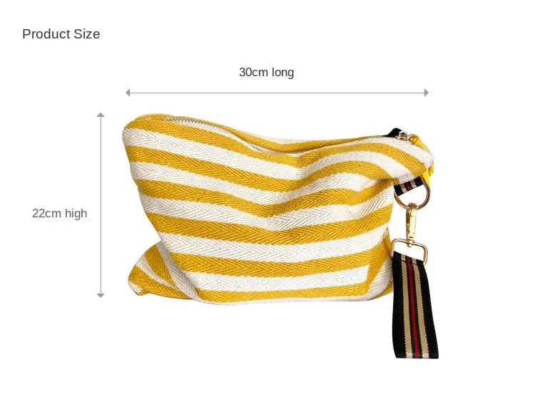 TEEK - Striped Tassel Pouch BAG theteekdotcom   