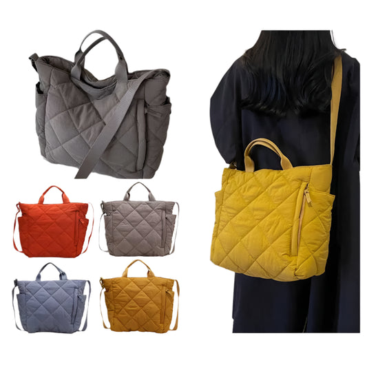 TEEK - Quilted Lightweight Puffer Tote Handbag BAG theteekdotcom