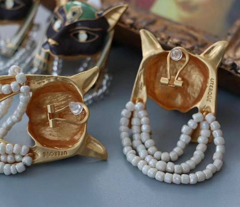 TEEK - Egyptian Cat Earrings JEWELRY theteekdotcom   