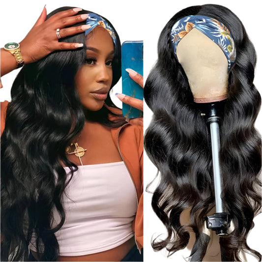 TEEK - Headband Human Hair Body Wave Wig HAIR theteekdotcom 12inches