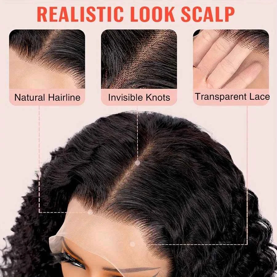 TEEK - Curly Lace Front Wigs Wear And Go Glueless Short Curly Frontal Wig HAIR theteekdotcom