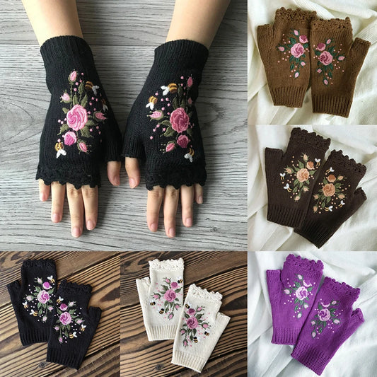 TEEK - Half Knitted Fingerless Gloves GLOVES theteekdotcom   