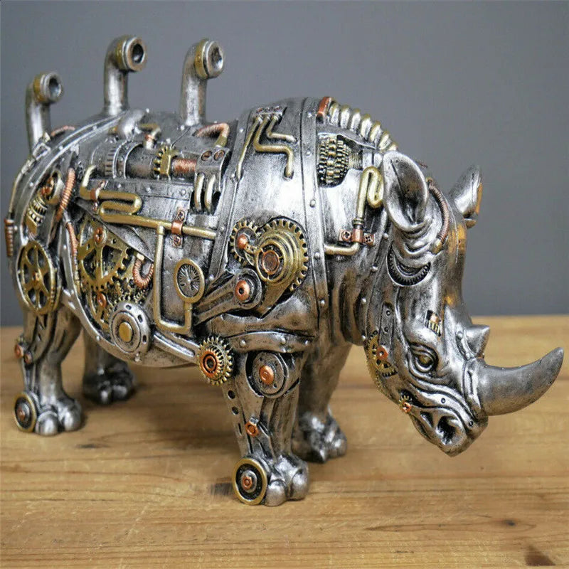 TEEK - Mechanical Figure Resin Steampunk Statue HOME DECOR theteekdotcom Rhino  
