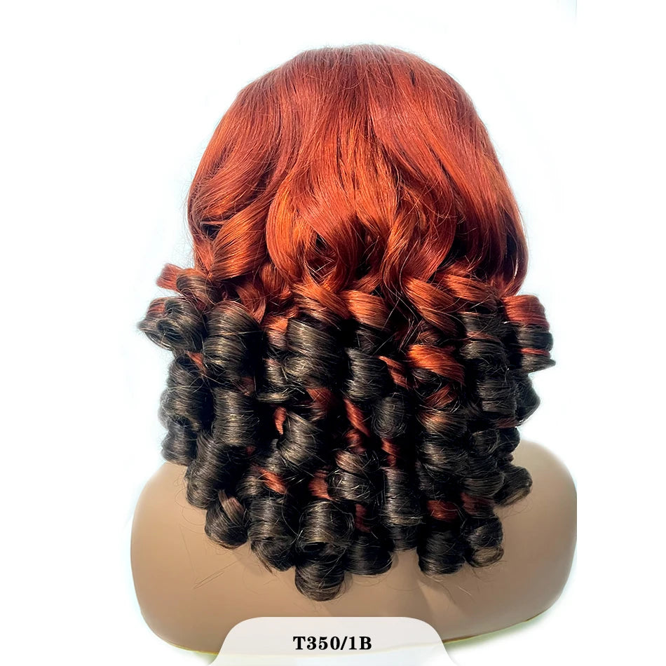 TEEK - Vietnamese Raw 200% Ombre Double Bouncy Glueless Wig HAIR theteekdotcom T 350 1B 24 in 200%