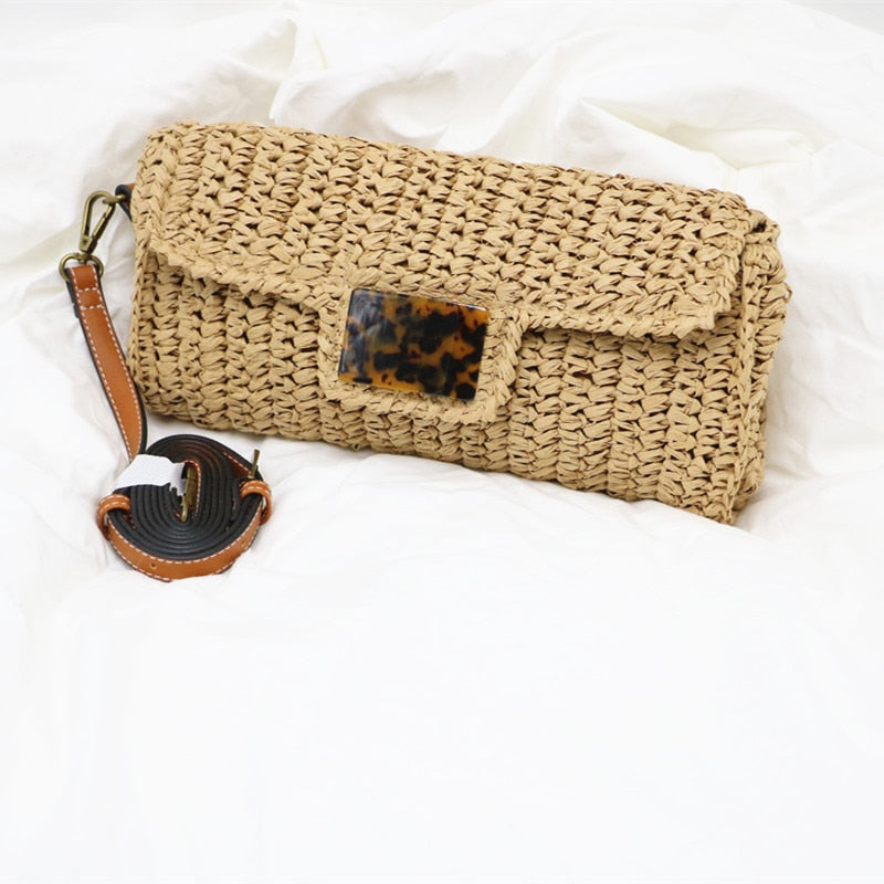 TEEK - Boho Small Straw Woven Clutch BAG theteekdotcom   