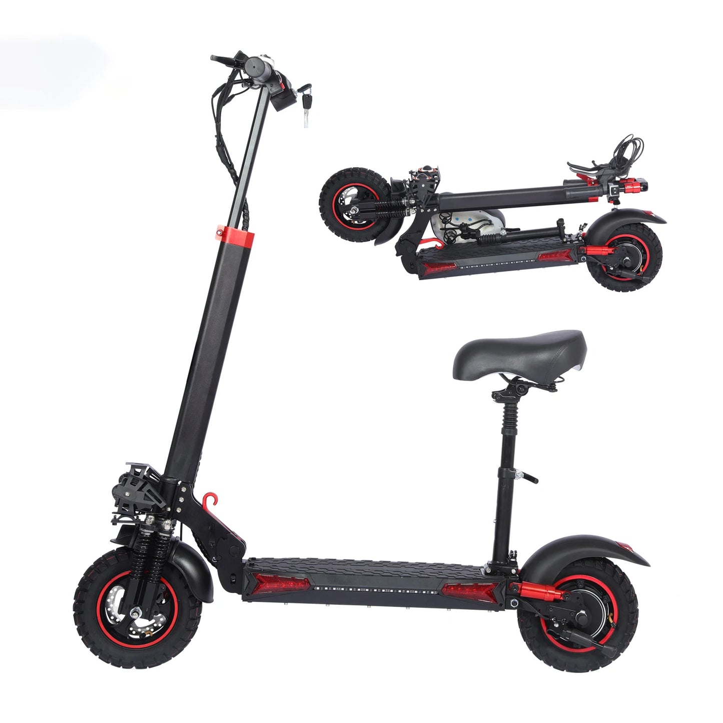 TEEK - 1200W Foldable Seated 11'' Off-Road Electric Scooter TRANSPORTATION theteekdotcom 1200W 48V 21Ah