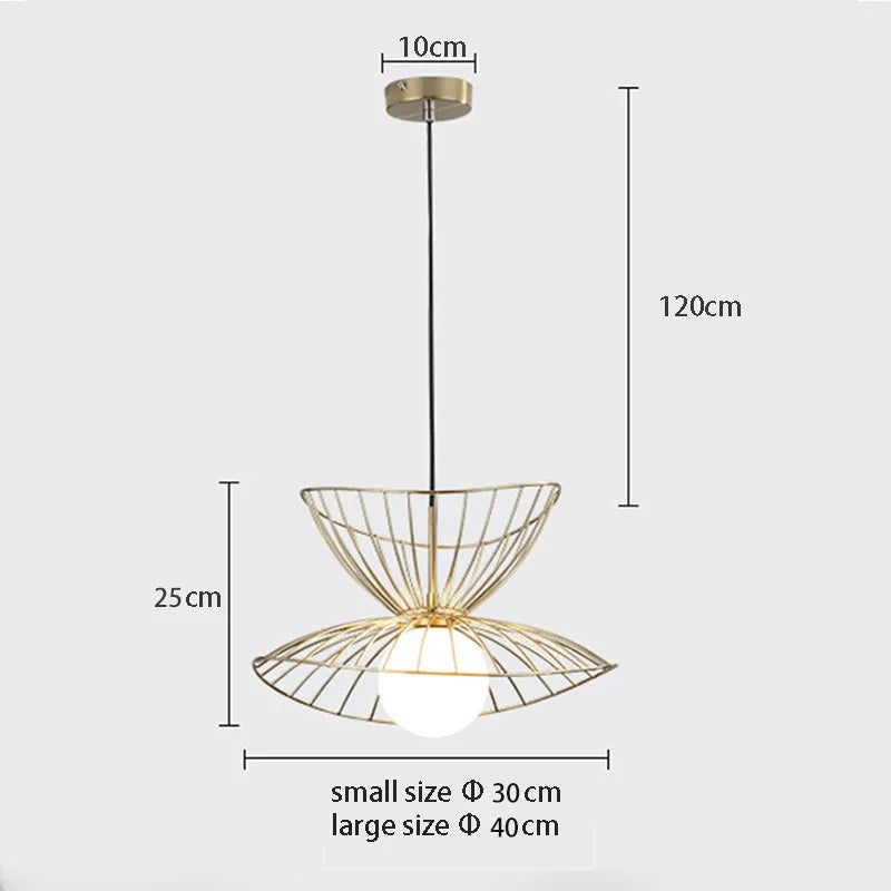 TEEK - Nordic Iron Hanging Light Fixture HOME DECOR theteekdotcom Gold 30 40cm G9  