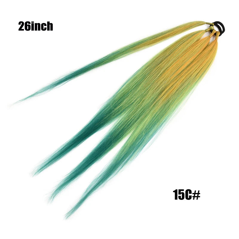 TEEK - Ponytail Synthetic Rubber Band Hair Ring 26 Inch Extensions HAIR theteekdotcom 26inch-15C