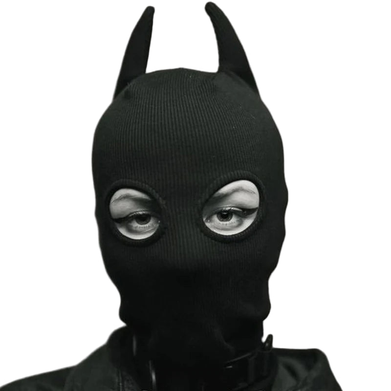 TEEK - Black Horned Masked Hat COSTUME theteekdotcom