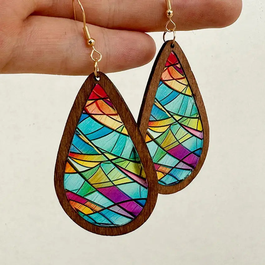 TEEK - Mosaic Stained Glass Earrings JEWELRY theteekdotcom 6  