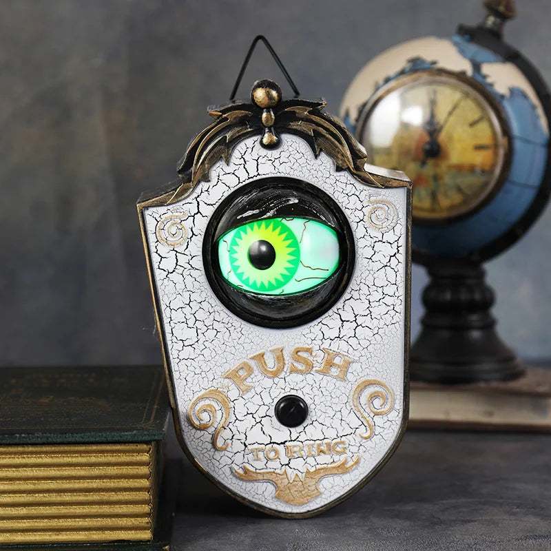 TEEK - Halloween One-Eyed Doorbell HOME DECOR theteekdotcom White No-battery  