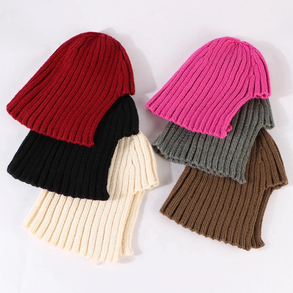 TEEK - Solid Color Knitted Bob Overhead Cap