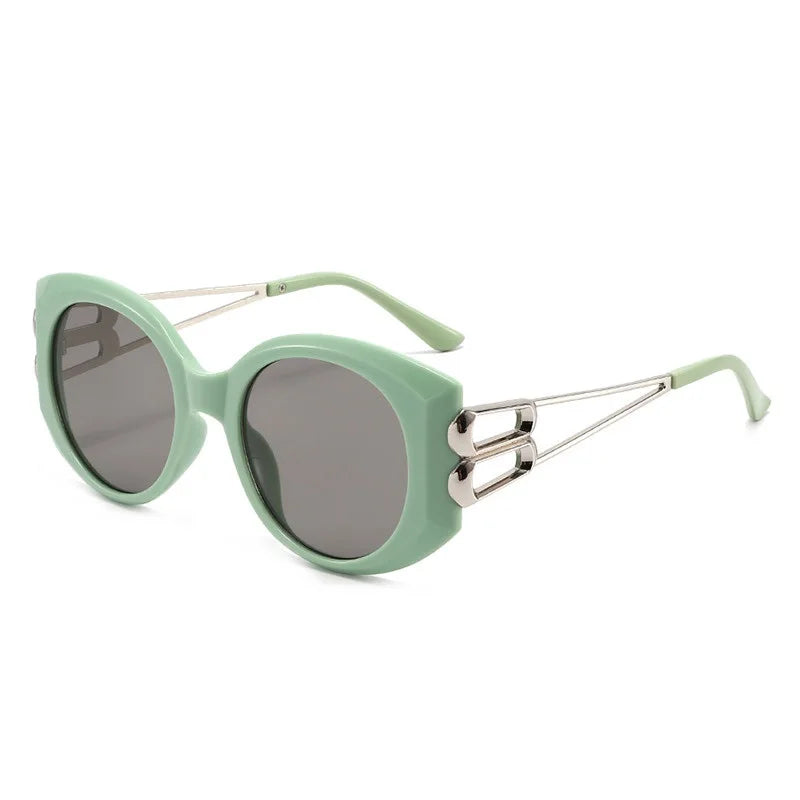 TEEK - Vintage Oversize Sunset Square Sunglasses EYEGLASSES theteekdotcom green gray