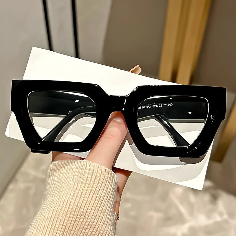 TEEK - Oversized Clear Lens Anti Blue Light Glasses EYEGLASSES theteekdotcom black