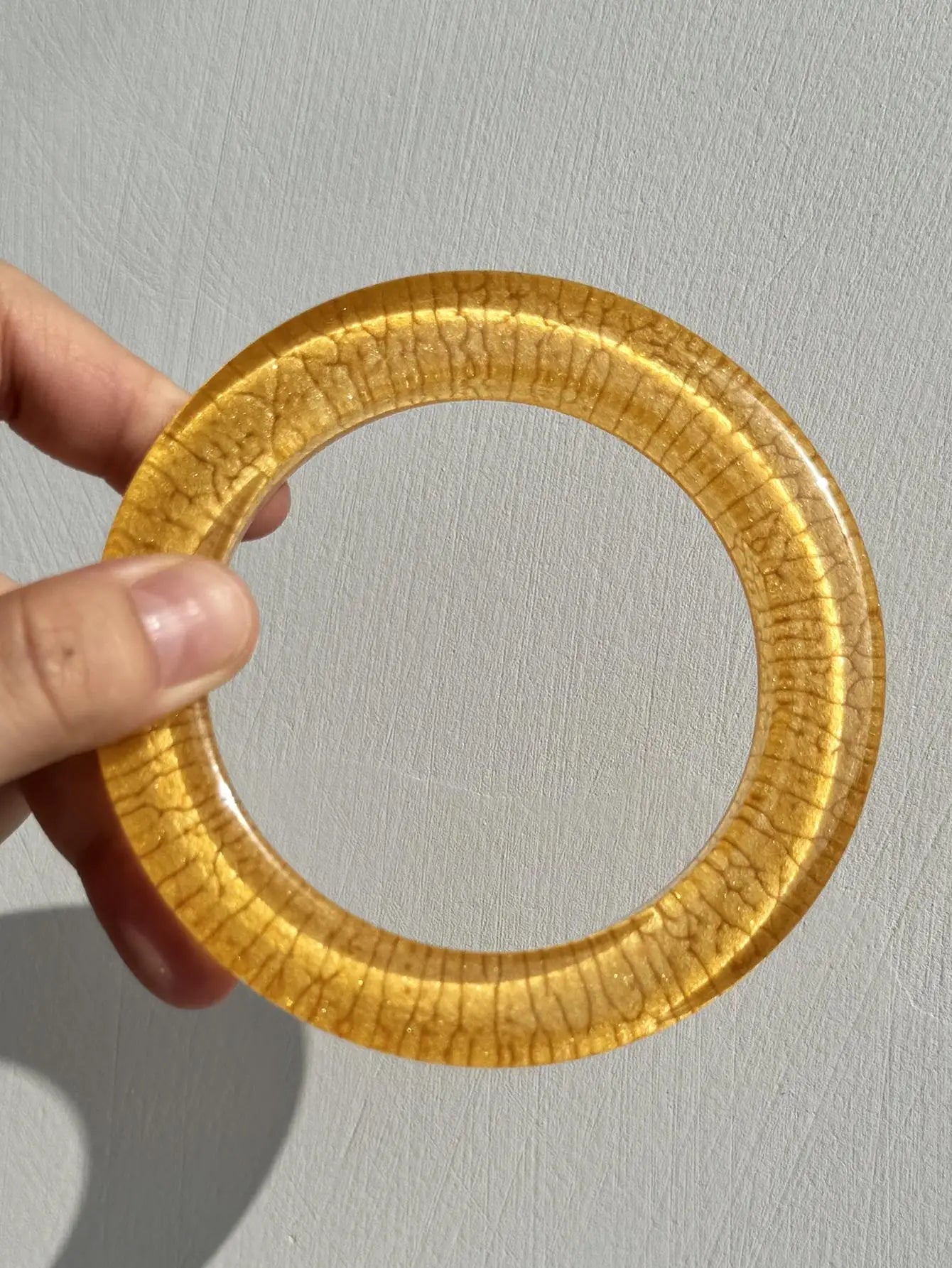 TEEK - Chunky Sunrise Yellow White Texture Silver Plated Bracelet JEWELRY theteekdotcom W