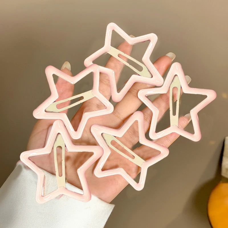 TEEK - 5-10 Pcs Hollow Star Hair Clips HAIR CARE theteekdotcom J  