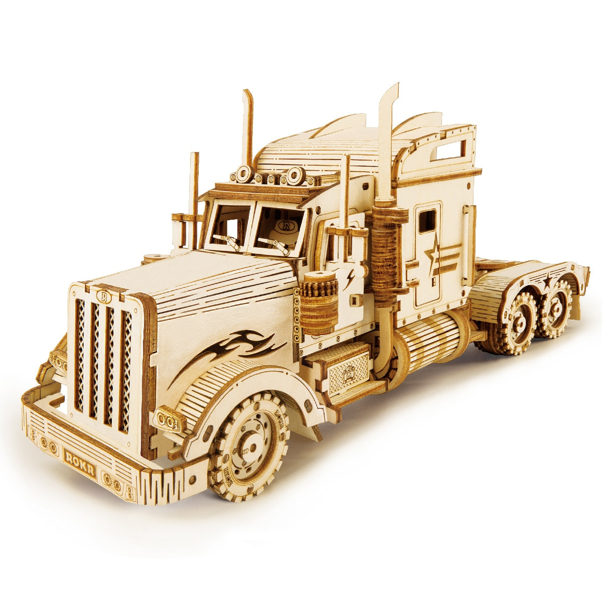 TEEK - Wooden Mechanical Vehicle 3D Puzzle DIY Kits HOME DECOR theteekdotcom Heavy Truck  