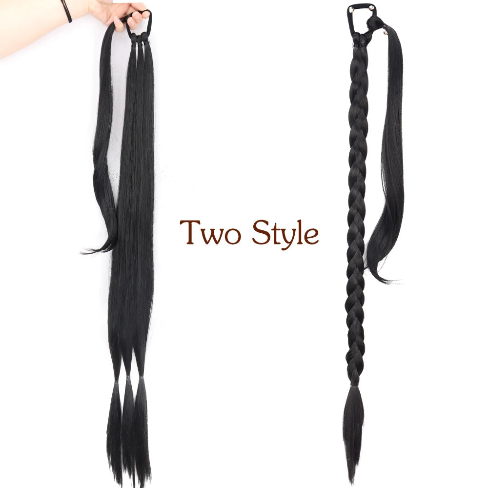 TEEK - 34inches Synthetic Long Braided Ponytail Hair Extensions HAIR theteekdotcom Q81-1b
