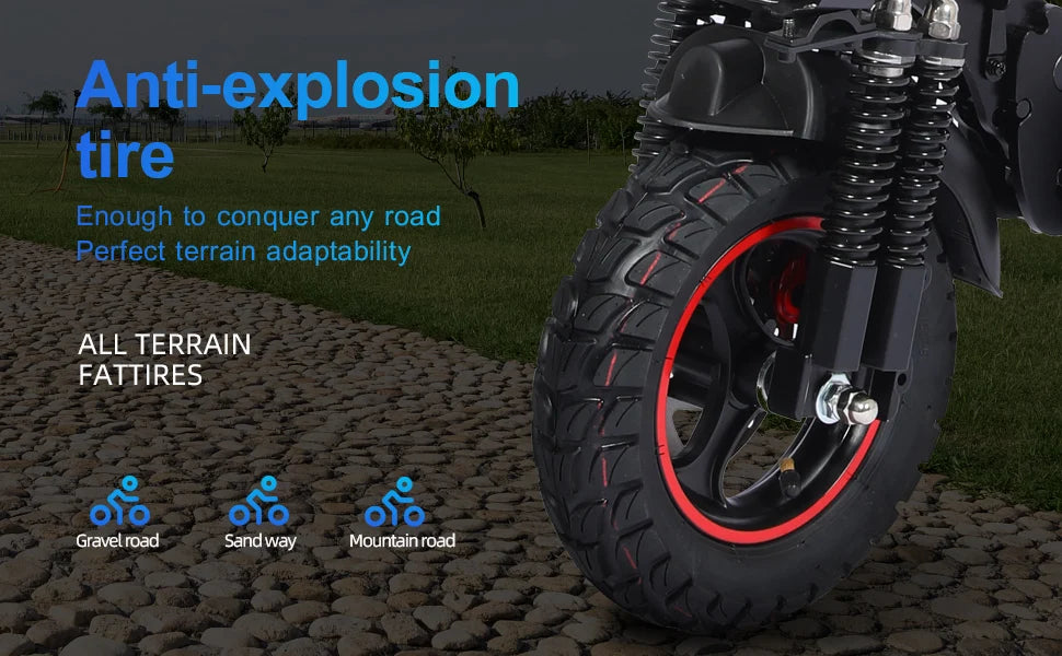 TEEK - 1200W Foldable Seated 11'' Off-Road Electric Scooter TRANSPORTATION theteekdotcom