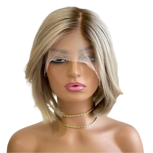 TEEK - Tracie Ombre Ash Blonde Brazilian Bob Wig HAIR theteekdotcom   