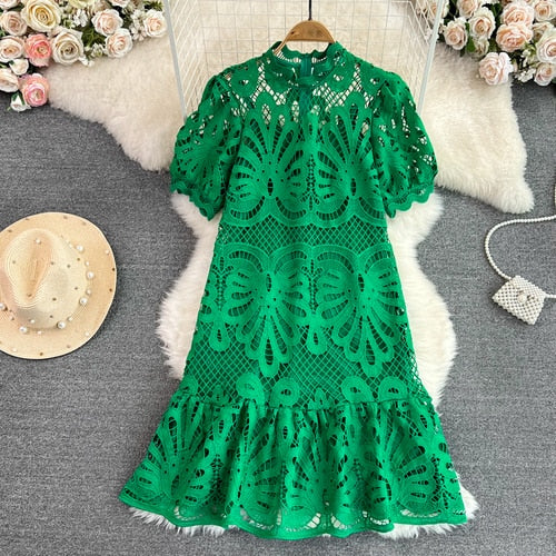 TEEK - Out Laced Mini Dress DRESS theteekdotcom Green M 
