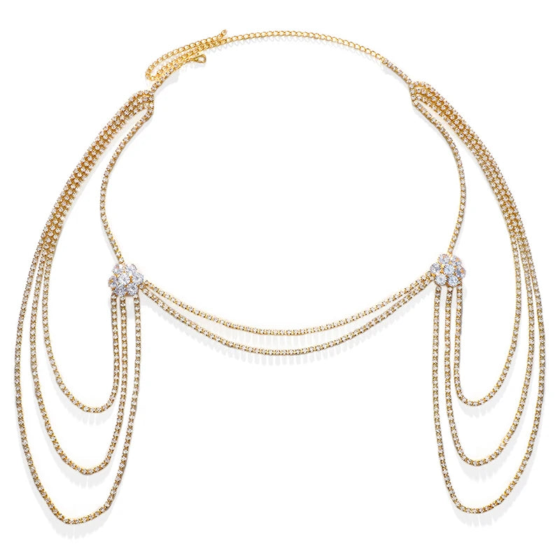 TEEK - Flower Shoulder Chain JEWELRY theteekdotcom Gold