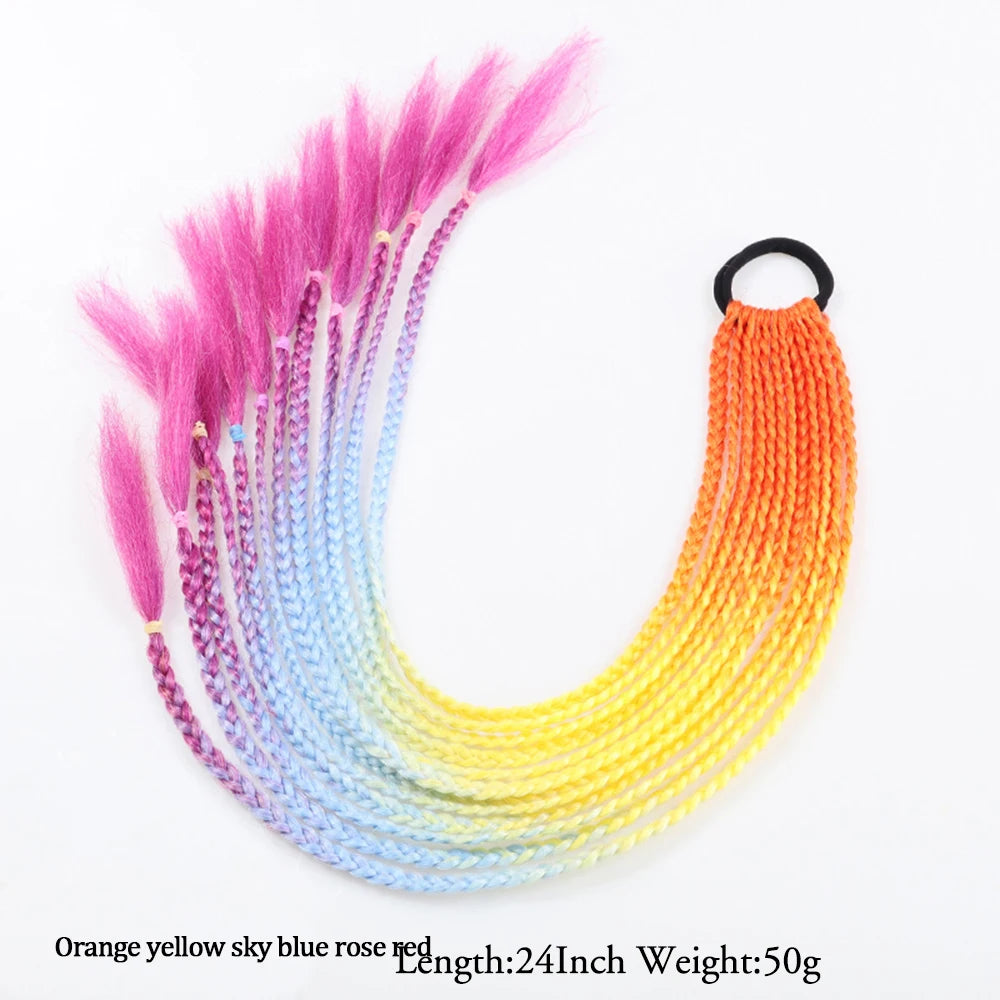 TEEK - 20 Inch Long Braided Synthetic PonytailHair Extension