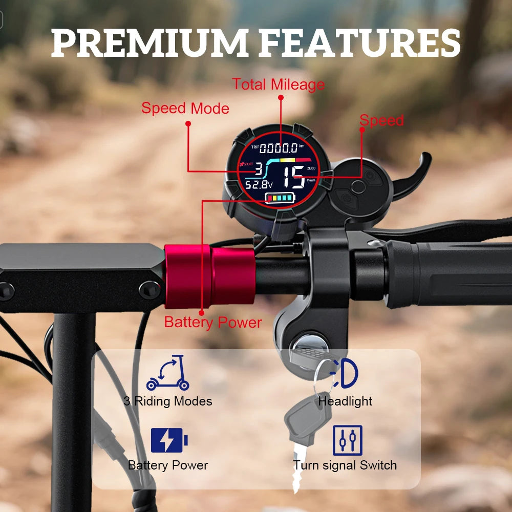 TEEK - 1200W Foldable Seated 11'' Off-Road Electric Scooter TRANSPORTATION theteekdotcom