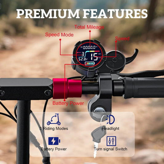 TEEK - 1200W Foldable Seated 11'' Off-Road Electric Scooter TRANSPORTATION theteekdotcom