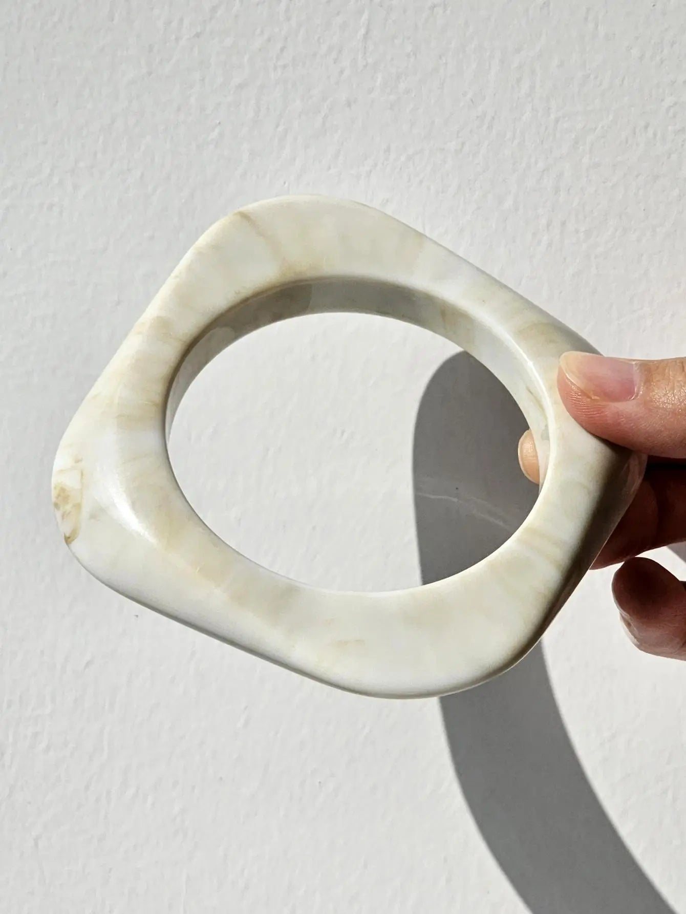 TEEK - Beach Stone Beige Irregular Wide Bracelet JEWELRY theteekdotcom C