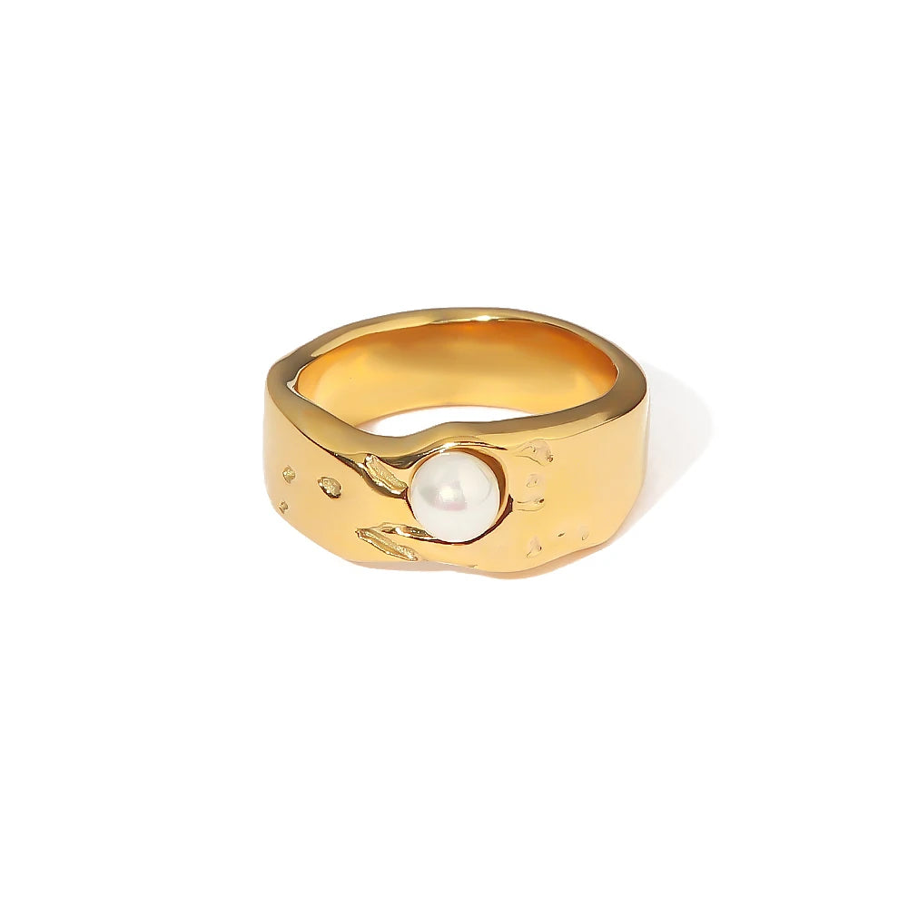 TEEK - 18K Gold PVD Plated 316L Stainless Steel Rings JEWELRY theteekdotcom JDR202320 8 