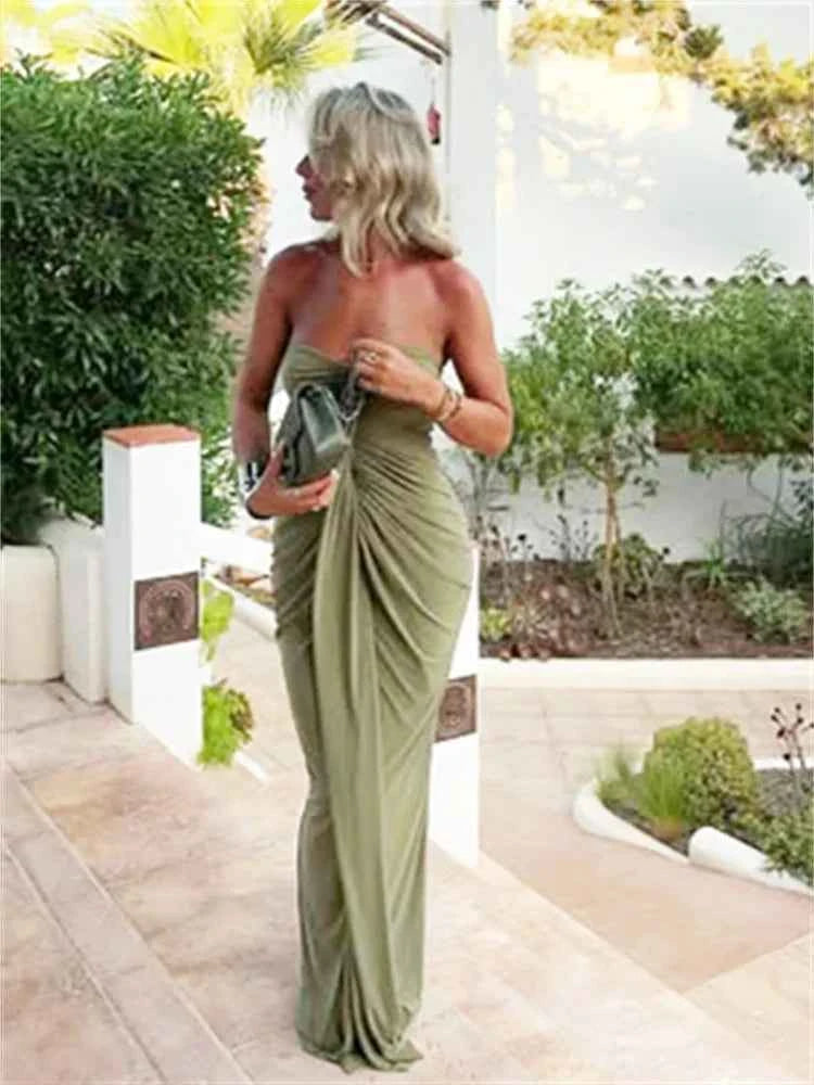 TEEK. Strapless Centered Ruched Stretch Dress DRESS theteekdotcom