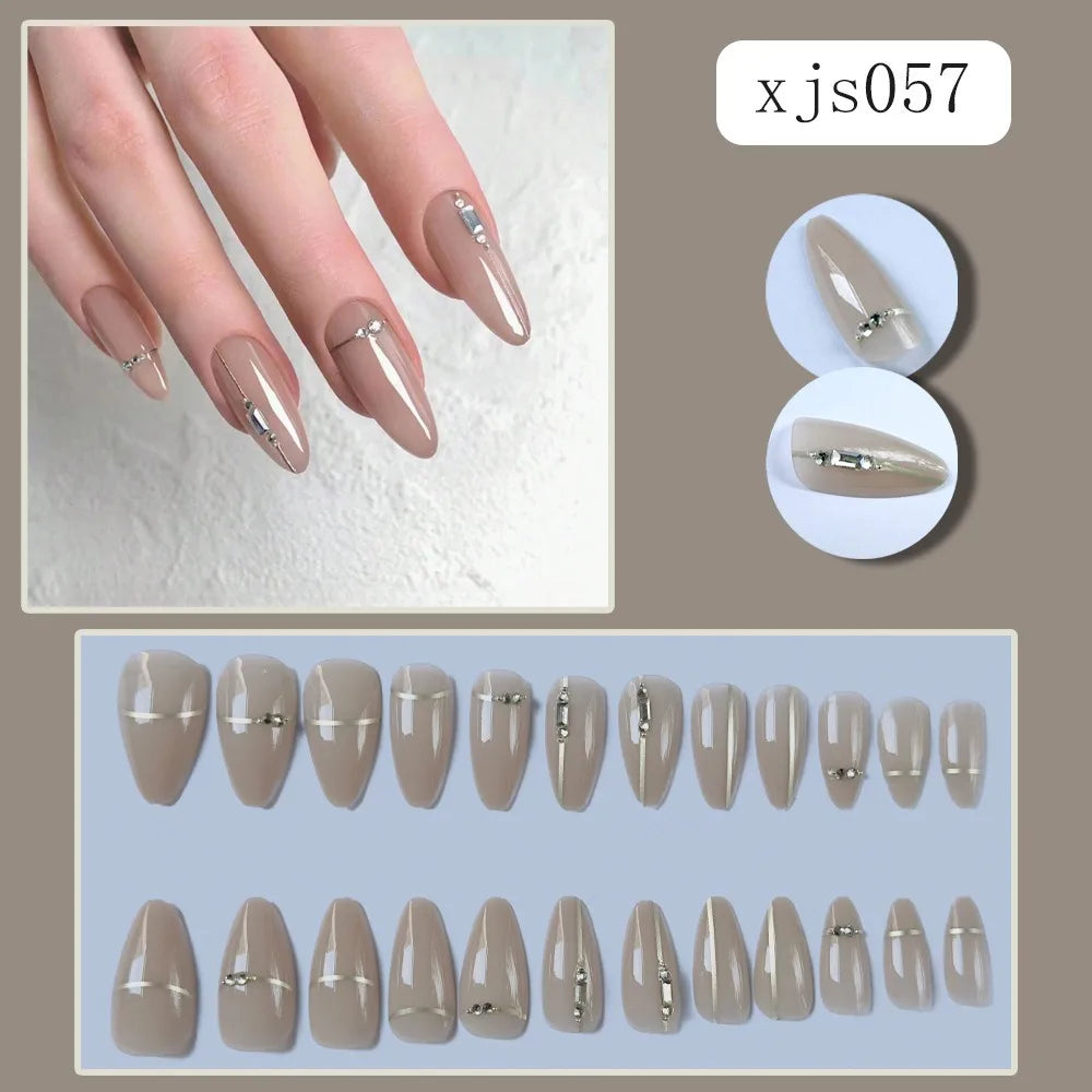 TEEK - 24pcs Shiny and Matte False Nails NAIL ART theteekdotcom xjs057  