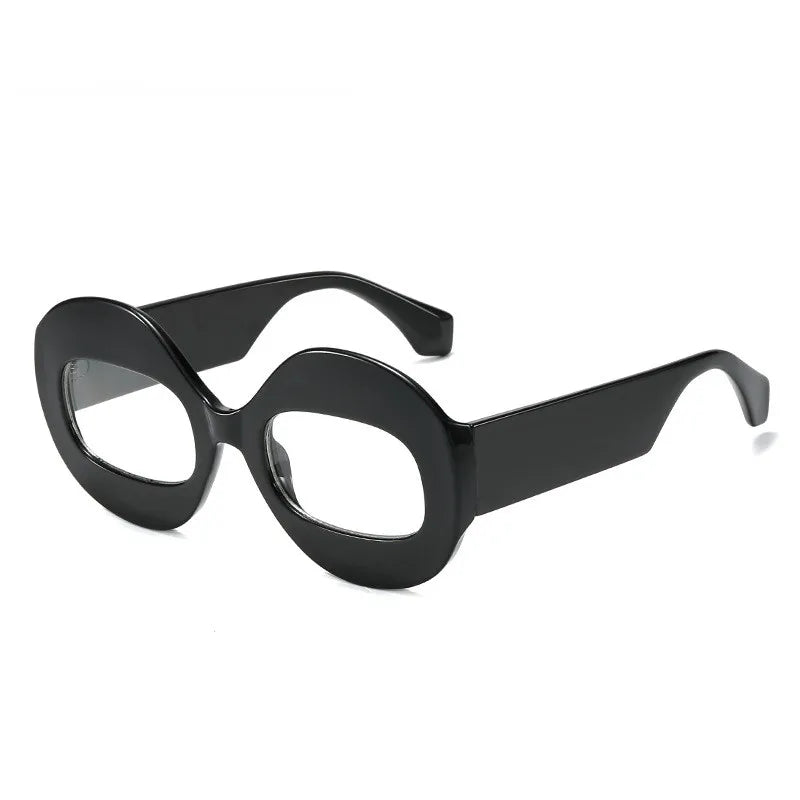 TEEK - Oval Streamline Sunglasses EYEGLASSES theteekdotcom black-transparent as picture shows 