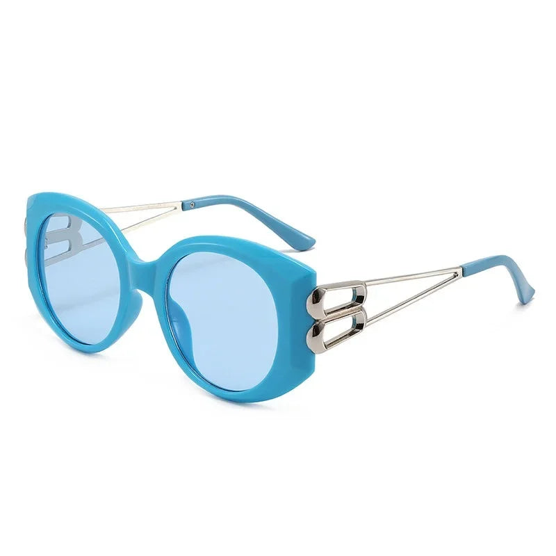 TEEK - Vintage Oversize Sunset Square Sunglasses EYEGLASSES theteekdotcom blue