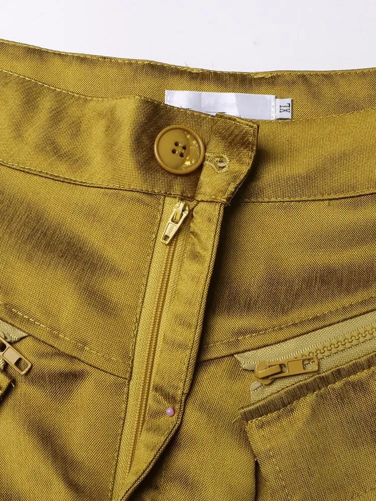 TEEK - Golden Green Pocket Chic Pants PANTS theteekdotcom   